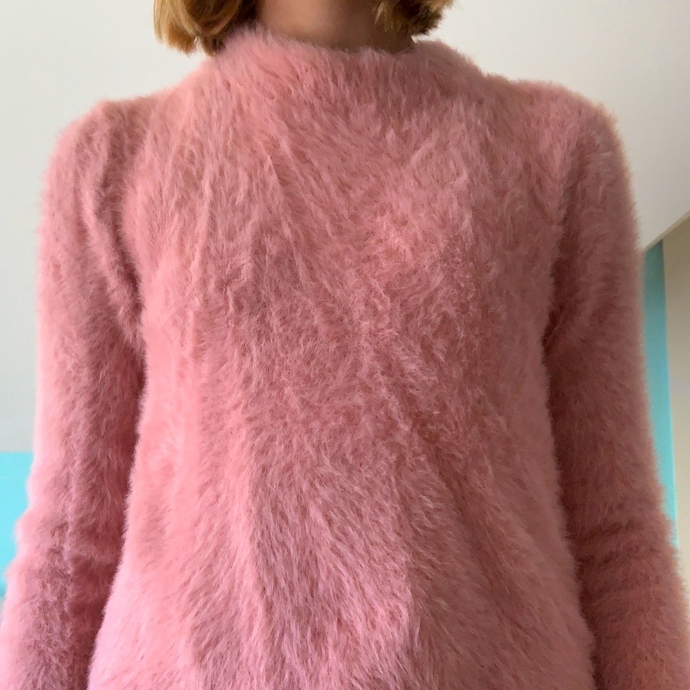 h&m girls 16/18 pink fluffy sweater